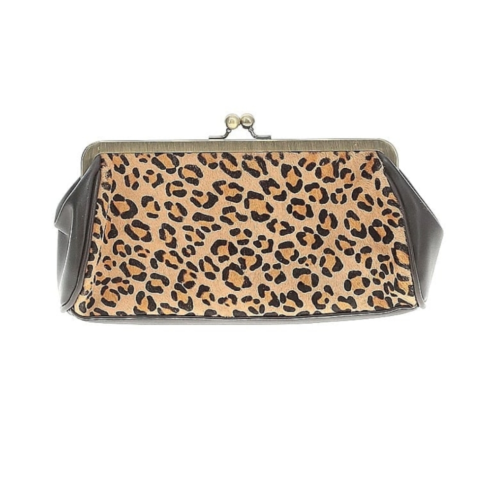 Ann Taylor Brown and Black Leopard Print Clutch Ann Taylor Loft.
